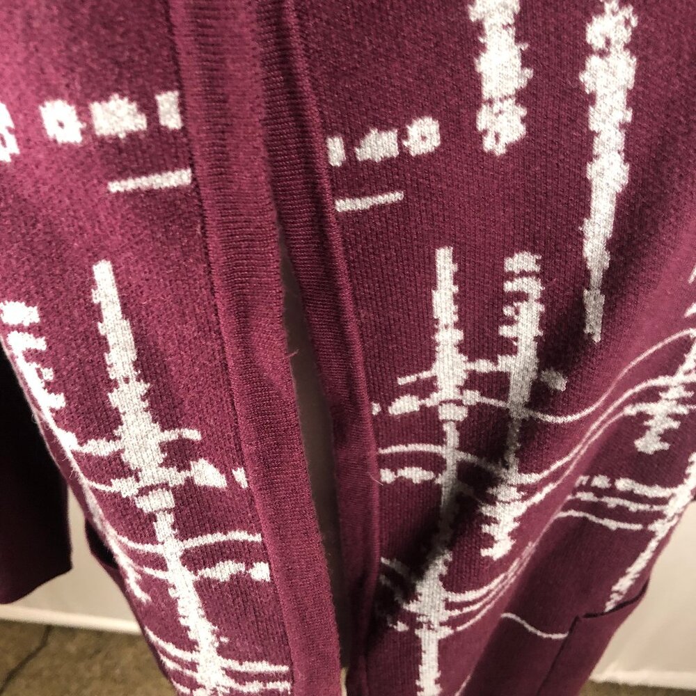🧥 Avenue “Scarla” Coatigan – Plum & Charcoal | Size 14/16 - Picture 9 of 15